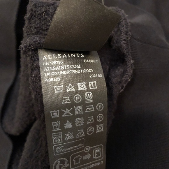 All Saints Talon Underground Sequin Oversized Hoody Hoodie AllSaints - Picture 10 of 11